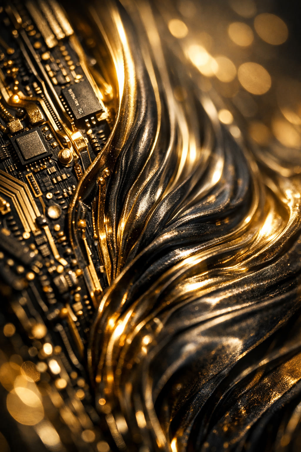 Abstract technology and organic forms